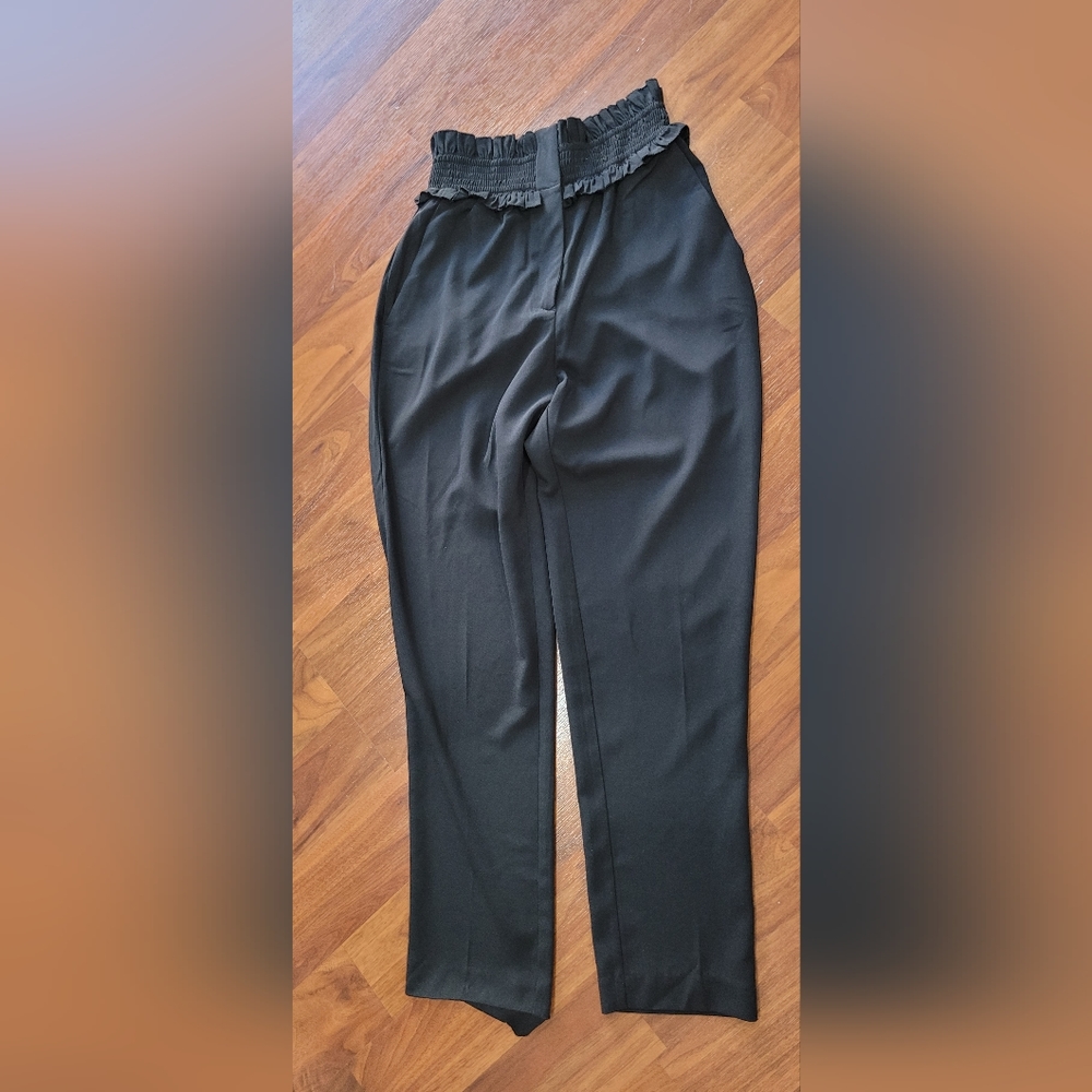 Black Ruffle Pants